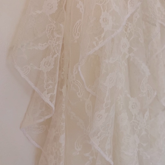 Mia Juliana Formal Ivory Lace Overlay Sleeveless A-Line Occasion Dress - Picture 3 of 6